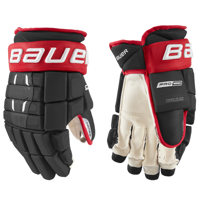 Bauer Pro Series Glove Intermediate Blk/Red - Centre Ice